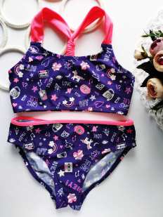 8,9 років, зріст 128,135 Роздільний дитячий купальник