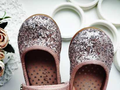 22 (14 см) Блискучі дитячі туфлі