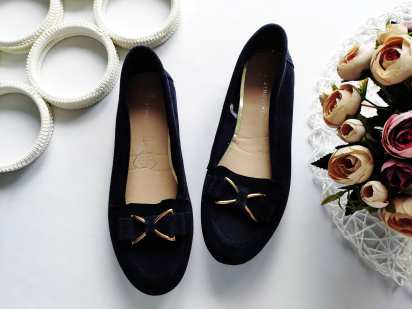 36-37 (23,5 см) Замшеві балетки для дівчинки