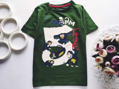 5,6 років, зріст 110,116 Футболка з мавпами