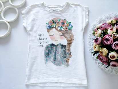 8 років, зріст 128 Футболка для дівчинки