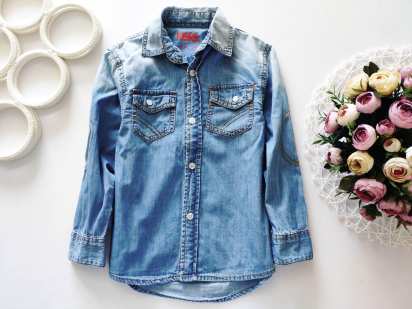 4,5 лет, рост 110 Джинсовая рубашка