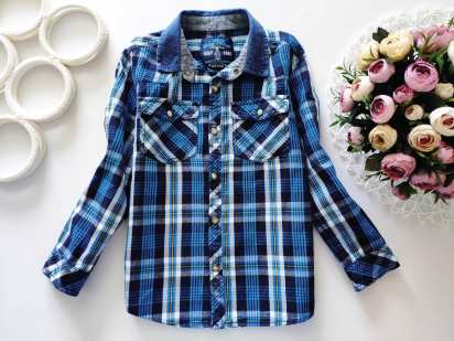 5,6 лет, рост 110,116 Рубашка в клетку