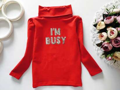 1,2 роки, зріст 86 Водолазка з паєтками