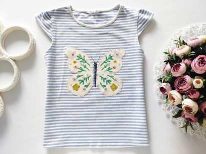 8 років, зріст 128 Смугаста футболка