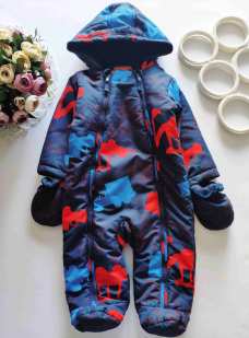 9\12 міс, зріст 74\80 Теплий комбінезон