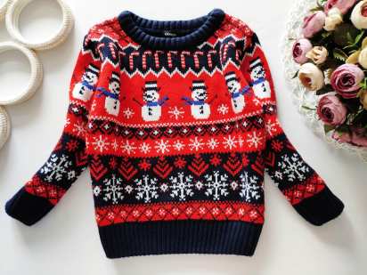 1,5\2 года, рост 86,92 Свитер в снеговичках