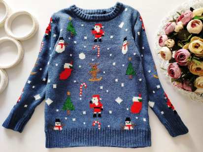 6 лет, рост 116 Теплый новогодний свитер