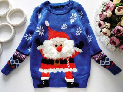 3,4 роки, зріст 98,104 Светр з дід морозом