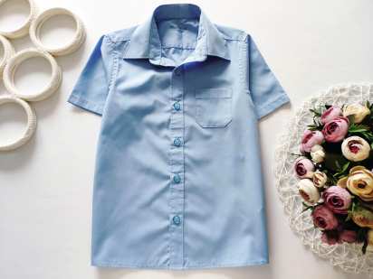 5,6 років, зріст 116 Дитяча блакитна сорочка