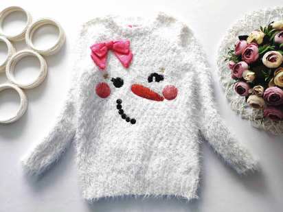 6 лет, рост 116 Свитер травка снеговичек