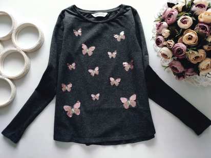 8,10 лет, рост 134,140 Лонгслив в паетках