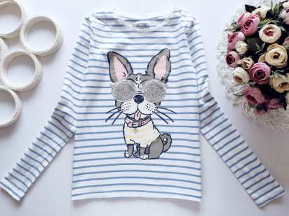 9,10 лет, рост 140 Лонгслив с паетками