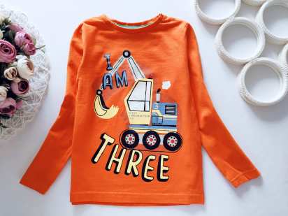 3,4 роки, зріст 98,104 Лонгслів з екскаватором