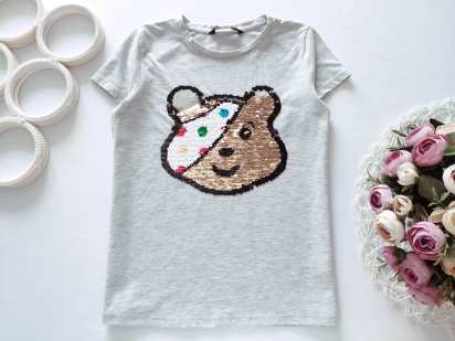 7,8 років, зріст 122,128 Футболка з паєтками