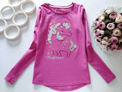 12,13 лет, рост 158 Единорог с паетками