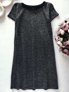 7 років, зріст 122 Блискуча чорна сукня