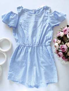 7,8 років, зріст 128 Смугастий ромпер