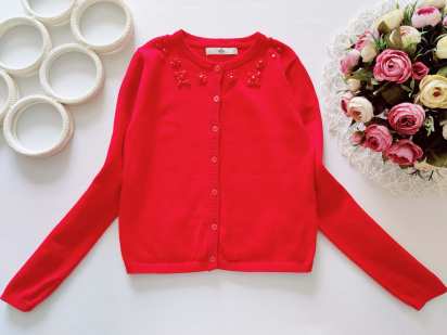 7,8 лет, рост 128 Красная кофточка