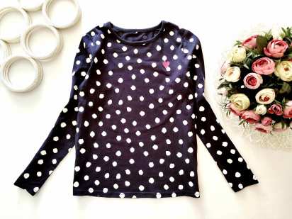 8,9 лет, рост 128,134 Новый реглан в горох