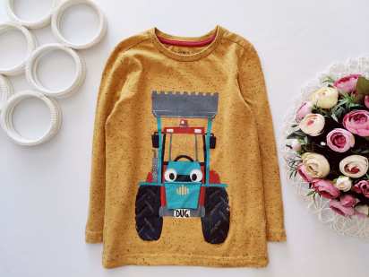 5,6 років, зріст 116 Лонгслів з екскаватором