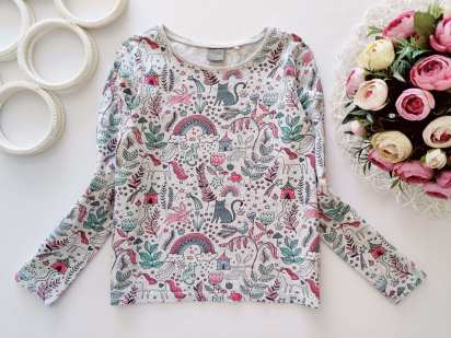 6,7 лет, рост 122 Лонгслив для девочки