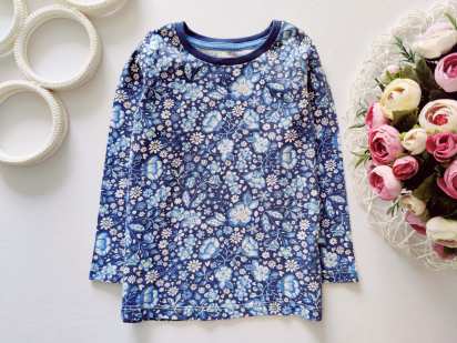 3,4 года, рост 98,104 Цветочный лонгслив