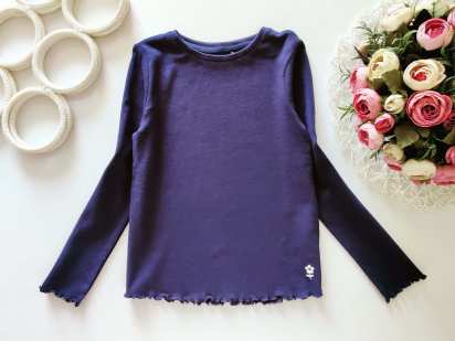5,6 лет, рост 110,116 Синий лонгслив
