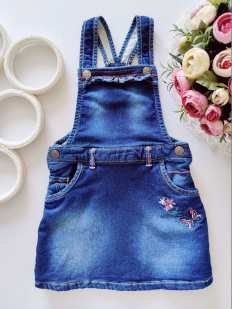 1,5\2 года, рост 86,92 Мягкий сарафан джинс