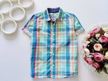 4,5 лет, рост 110 Рубашка в клетку