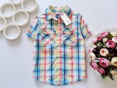 4,5 років, зріст 104,110 Нова сорочка в клітку