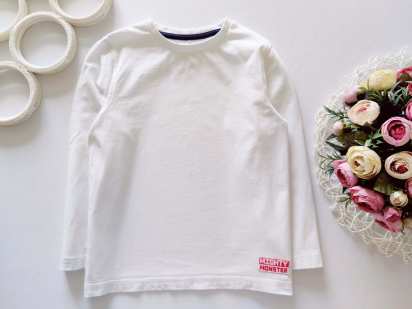 6,7 лет, рост 120 Белый лонгслив