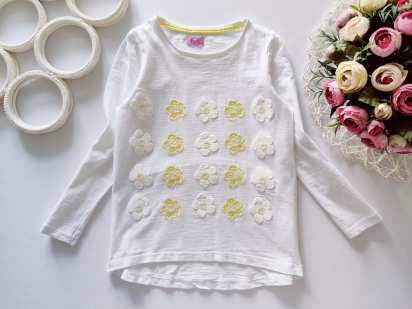 5,6 лет, рост 116 Лонгслив с пайетками