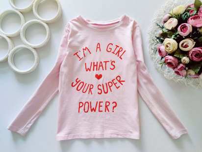 7,8 лет, рост 122,128 Лонгслив для девочки