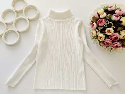 8,9 лет, рост 128,134 Новая белая водолазка