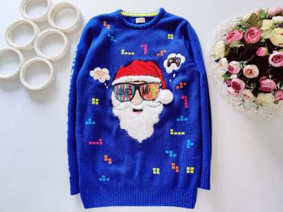 11,12 років, зріст 152 Крутий светр із дід морозом
