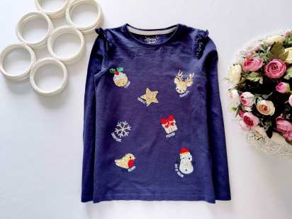 8,9 років, зріст 134 Лонгслів з паєтками