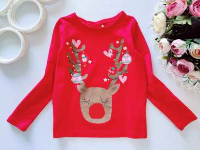 2,3 года, рост 92,98 Новый новогодний лонгслив