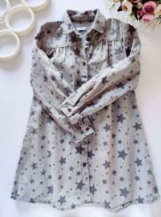 6,7 років, зріст 122 Сукня-сорочка джинс