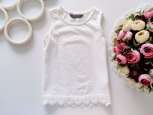 2,3 роки, зріст 92, 98 Біла майка з ажуром - зображення 1