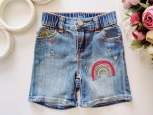 2 роки, зріст 92 Джинсові шорти з веселкою - зображення 1
