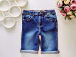 7,8 років, зріст 128 Стрейчові джинсові шорти для хлопчика - зображення 1