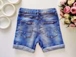 8,9 лет, рост 128,134 Модные джинсовые шорты с потертостями - зображення 3