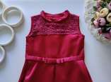6 років, зріст 116 Бордова атласна сукня для дівчинки - зображення 2