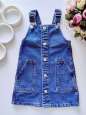 2,3 роки, зріст 98 Джиновий сарафан на кнопках - зображення 1