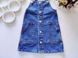 2,3 роки, зріст 98 Джиновий сарафан на кнопках - зображення 3