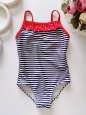9,12 міс, зріст 80 Дитячий смугастий купальник - зображення 1