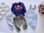 1,3 мес, рост 59,66 Теплая кофта на флисе и штаны, ромпер и новые штаны - зображення 1