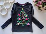 5,6 лет, рост 110,116 Новоголний лонгслив с елкой - зображення 1