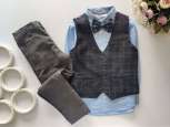 3,4 года, рост 98,104 Клетчатый костюм с рубашкой - зображення 1